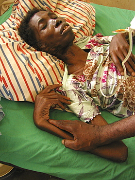 Ghana abiba zakariah (62) who is blind and hiv+ at sheikhanah clinic, tamale