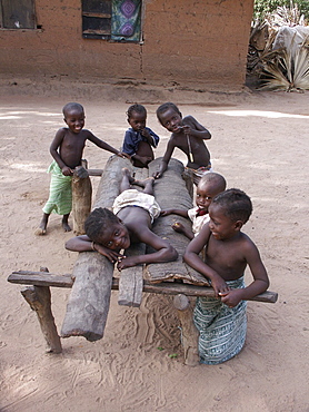 Gambia children of kabekel village, birkama