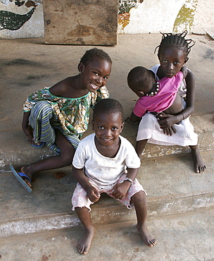 Gambia children of kabekel village, birkama