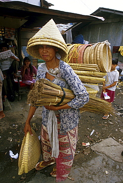 Indonesia brush and basket seller jakarta