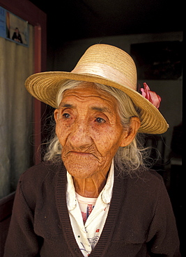 Bolivia old woman of sucre, 96 years old.