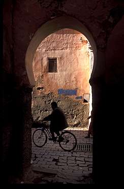 Morocco an archway of marrakesh,.