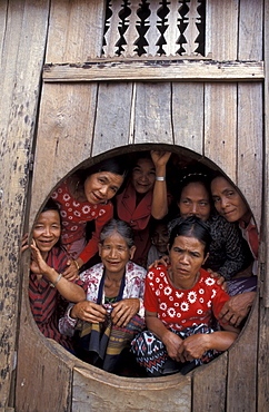 Cambodia midwives pause for a photograph during a training course at tahoey village, ratanakiri.