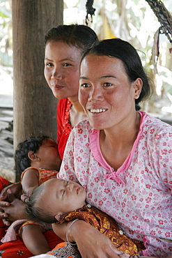 Cambodia immunisation clinic for babies at chumpou voan, kampot province.