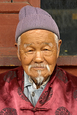 China old man of dali town, yunnan province.