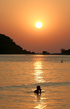 India sunset at palolem, goa.