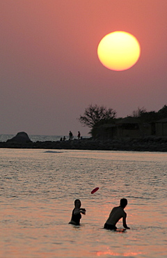 India sunset at palolem, goa.