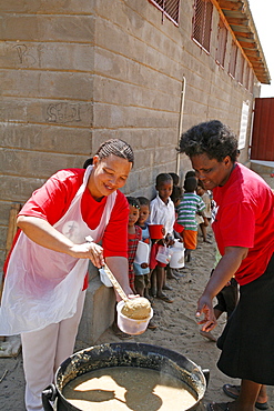 Namibia soup kitchen by catholic aids action, to feed poor children, many of whom aids orphans, at their centre in rehobeth