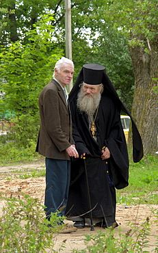 Russia priest, pechersky caves monastery, pskov district, founded on august 28th 1473 by saint jonah sheshnik