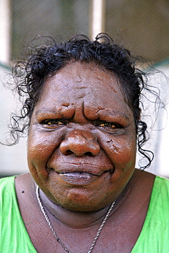 Australia. Woman of aborige community of , or beswick, arnemland, northern territory. 2007