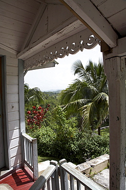 Jamaica. View of old wooden house, seaford town