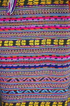 East timor. Detail of traditional ikat weave, oecussi-ambeno