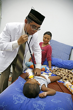 Indonesia the childrens hospital, built by crs, banda aceh, aceh. dr. nurbafri n. yabya, pediatrician. 2 years after the tsunami