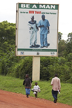 Uganda get an aids test! Sign. village of kayunga distric