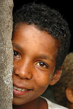 Portrait, brazil. Boy of castainho quilombo, pernambuco. Quilombos were set up by escaped african slaves hundreds of years ago