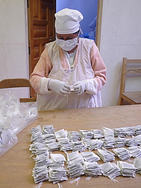 BOLIVIA FUNDAWI factory in El Alto where the teas are put into tea-bags and packaged ready for market