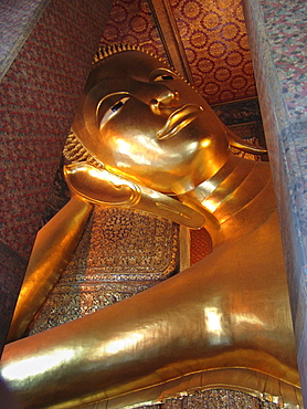 Thailand the reclining buddha, wat po, bangkok