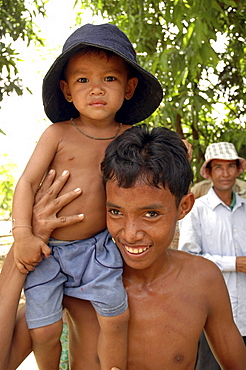 Cambodia father & son. Kampong thom