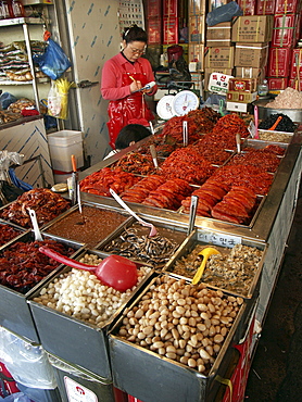 Korea - kimchee & pickles on sale at karakan wholesale food market, seoul