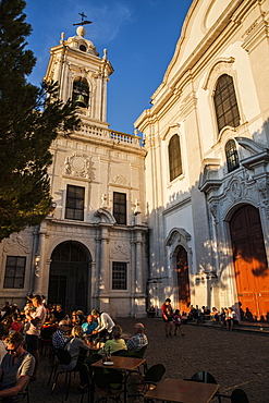 Graca Church, one of the city's oldest, built in 1271 with a Baroque interior and 17th century tiles, Lisbon, Portugal, Europe