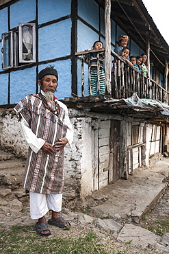 Naphe Lepcha, 70, is a Bhom Thing (a dhami who channelize nature), Sikkim, India, Asia