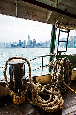 Star Ferry with Hong Kong in the background, Hong Kong, China, Asia