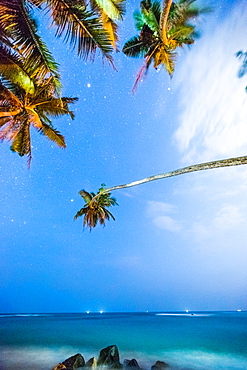 Mires Beach under stars, Mirissa, Sri Lanka, Asia