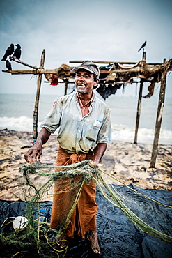 Fisherman, Negombo, Sri Lanka, Asia