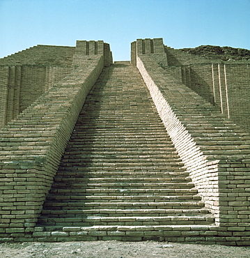 Staircase on ziggurat, ruins of Ur, Iraq, Middle East