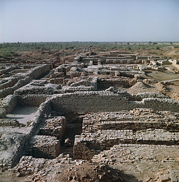 The ruins at the archaeological site of Mohenjodaro, Indus Valley civilisation, UNESCO World Heritage site, Pakistan, Asia