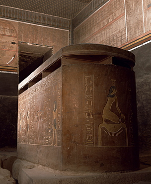 Interior of the tomb of the pharaoh Amenophis II, Valley of the Kings, Thebes, UNESCO World Heritage Site, Egypt, North Africa, Africa