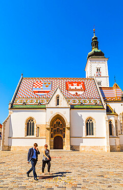 St. Mark's church on Market Square, Government Quarter, Upper Town, Zagreb, Croatia, Europe