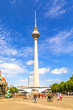 The Berlin Television Tower at Alexanderplatz, Berlin, Germany, Europe