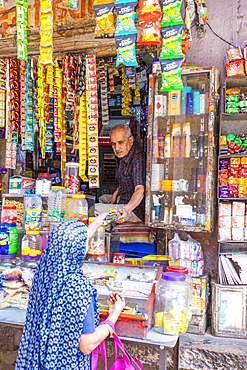 A local store in the Blue City in Jodhpur, Rajasthan, India, Asia