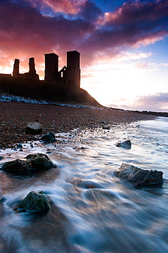 Sunset at Reculver Tower, Kent, England, United Kingdom, Europe