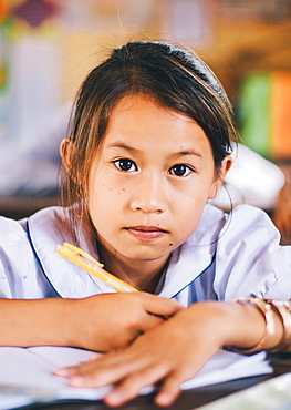 Primary school, Pong Teuk, Cambodia, Indochina, Southeast Asia, Asia