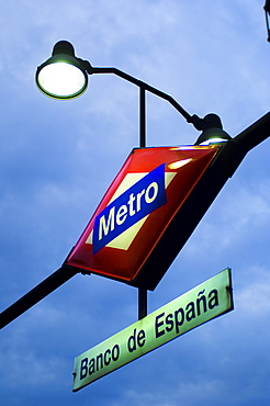 Banco de Espana Metro Station, Madrid, Spain, Europe