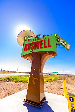 Roswell sign, Roswell, New Mexico, United States of America, North America