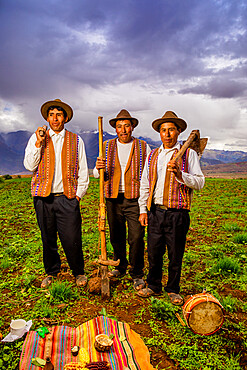 Quechua men of the Misminay Community, Sacred Valley, Peru, South America