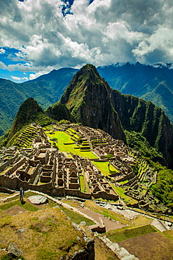 View of Machu Picchu ruins, UNESCO World Heritage Site, Peru, South America