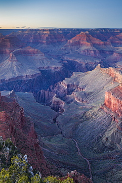 Looking into the ancient metropolis of the Grand Canyon from Mohave Point complete with temples, peaks, plateaus and buttes, Grand Canyon, UNESCO World Heritage Site, Arizona, United States of America, North America