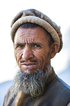 A man photographed along the Karakoram highway, Karakoram, Pakistan, Asia