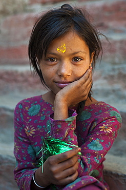 A little girl from the remote Dolpa region, Nepal, Asia