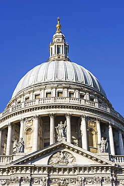 The dome of St. Paul's Cathedral, London, England, United Kingdom, Europe