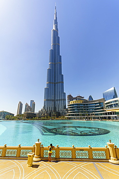 Burj Khalifa and Dubai Mall, Downtown, Dubai, United Arab Emirates, Middle East