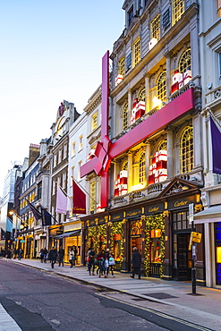 Cartier store decorated for Christmas, New Bond Street, London, England, United Kingdom, Europe