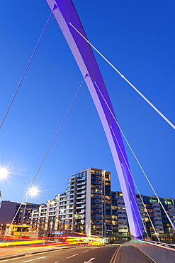 Clyde Arc (Squinty Bridge), Finnieston, River Clyde, Glasgow, Scotland, United Kingdom, Europe