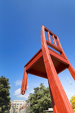 Broken Chair monument, Place des Nations, Geneva, Switzerland, Europe