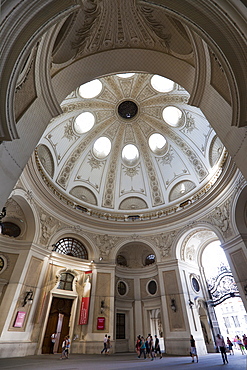 Interior dome passageway within Michaeler Gate, Hofburg Palace, Vienna, Austria, Europe