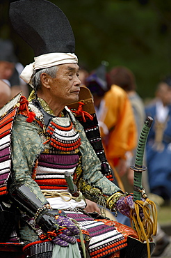 Warrior in full gear during the Jidai Festival, Kyoto, Japan, Asia